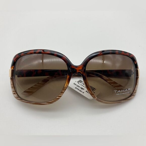 NWT Tahari TH124 Women’s Sunglasses 100% UV Protection Tortoise Fraame - Picture 3 of 10